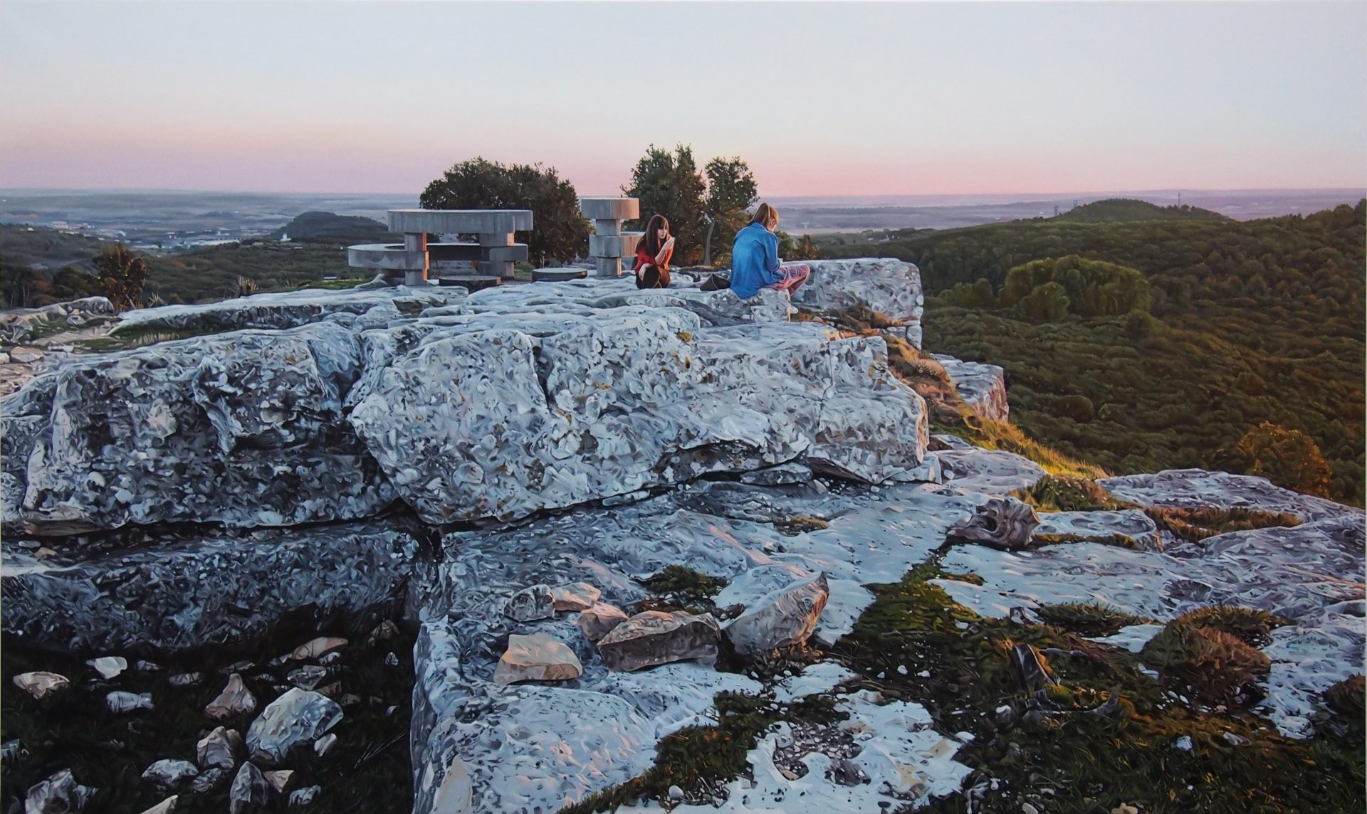 Rocailles, peinture acrylique sur toile, 250 x 120 cm, 2016, Collection privée