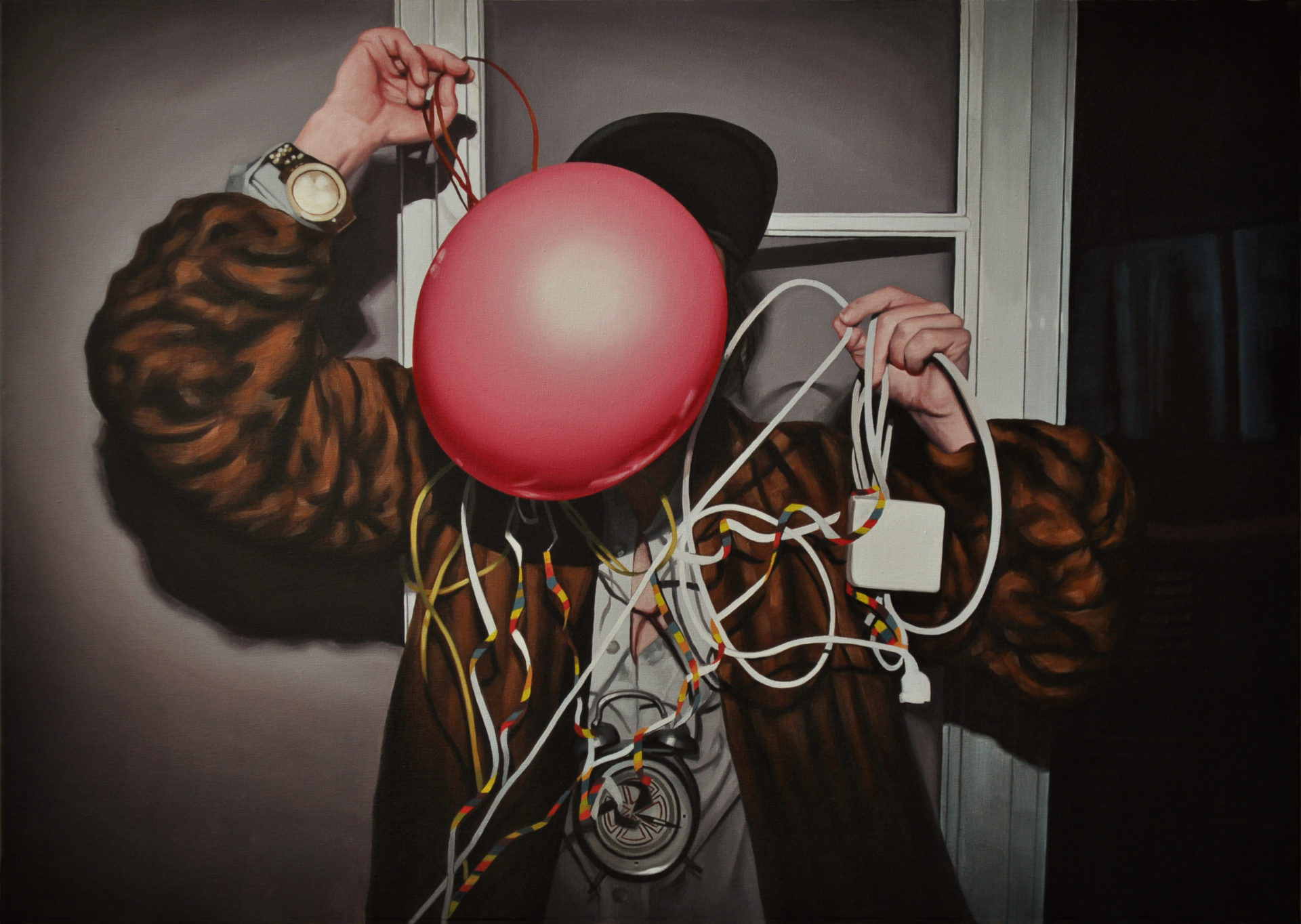 Halloween ballon, peinture à l'huile, 92 x 65 cm, 2016