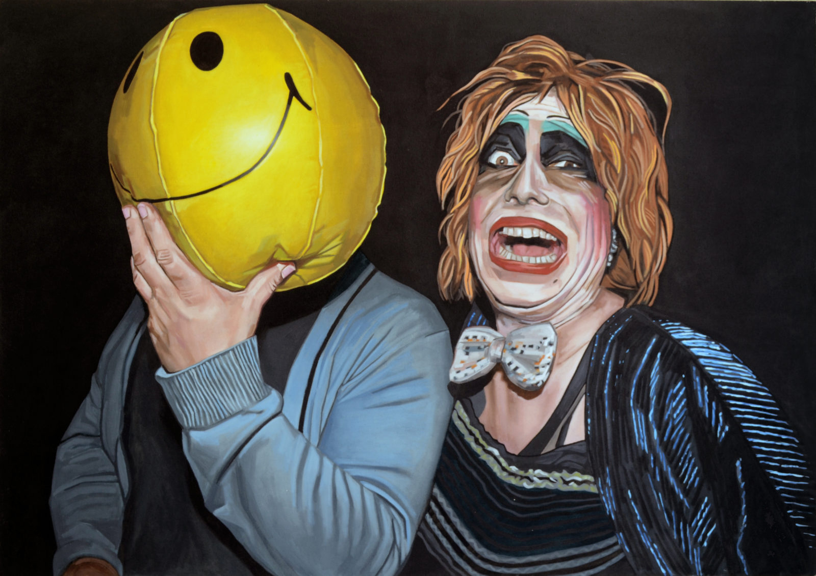 Smiley, huile sur toile, 92 x 65 cm, Collection privée